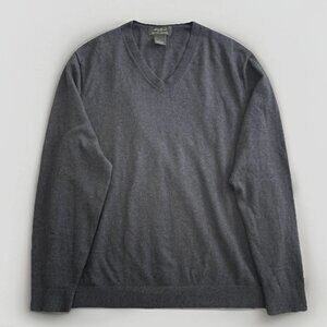 Eddie Bauer Cotton Cashmere Sweater Mens L Classic Prep Dark Academia Minimal